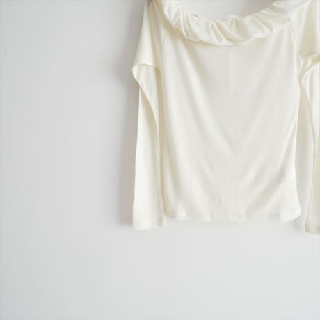 2026AW今季・人気完売色 JANE SMITH WOOL RIB TWISTED OFF SHOULDER PULLOVER 26WCT-#707L 2610-0770