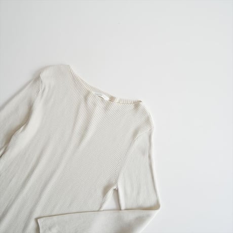 継続販売品 GALERIE VIE ギザコットンリブ ボートネックプルオーバー 23026102106 2608-1176