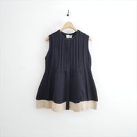 2025AW 未使用 UNITED ARROWS ケーブル ペプラム ノースリーブ ニット ベスト 15186360005 2607-2157