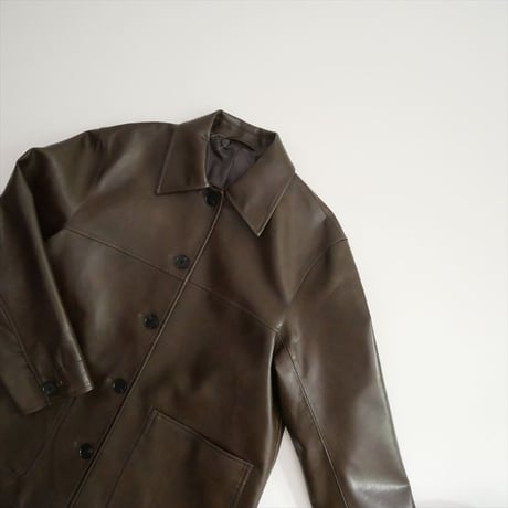2025AW BEAUTY&YOUTH レザーライク カバーオール ジャケット 16251995408 2608-1101