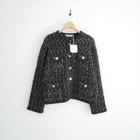 2025AW 未使用 TORRAZZO DONNA 【洗える】ツイードニットジャケット 6260-391 2605-0839