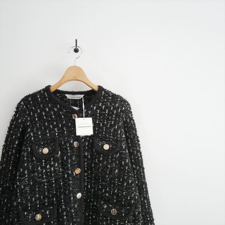 2025AW 未使用 TORRAZZO DONNA 【洗える】ツイードニットジャケット 6260-391 2605-0839