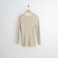 継続販売品 GALERIE VIE ギザコットンリブ ボートネックプルオーバー 23026102106 2608-1174