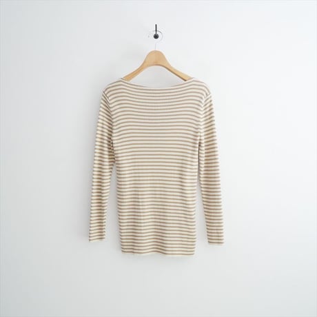 継続販売品 GALERIE VIE ギザコットンリブ ボートネックプルオーバー 23026102106 2608-1174