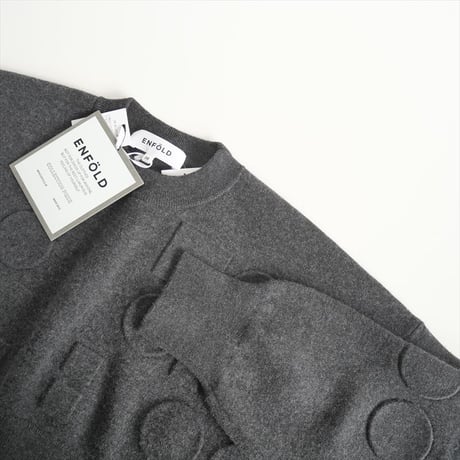 未使用 / ENFOLD / O EMBOSS CROPPED PULLOVER / 300GA170-0760 / 2411-1445