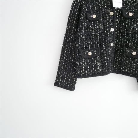2025AW 未使用 TORRAZZO DONNA 【洗える】ツイードニットジャケット 6260-391 2605-0839