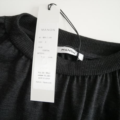 2025AW・人気完売品 未使用 MANON WOOL GATHER NECK LS TEE MNN-C-169 2605-0282