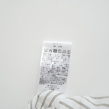 Cloth&Cross ストライプフリルフリンジブラウス 2605-0740