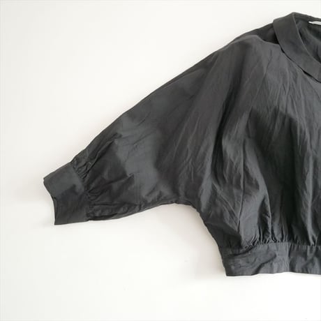 2025AW 未使用 TOUJOURS cotton*silk faille cloth collared bolero blouse MM43VS01 2606-0368
