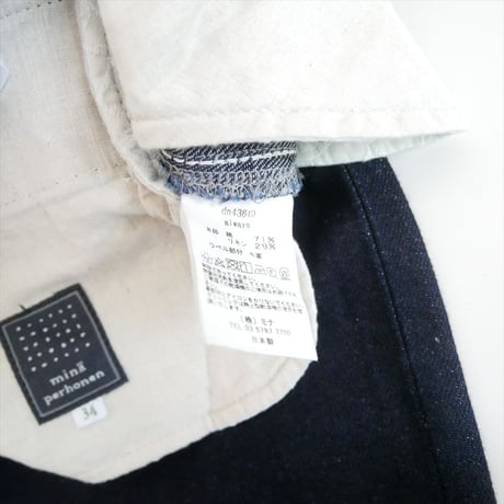 継続販売品 mina perhonen always ロールアップデニム dn4364D 2608-2008
