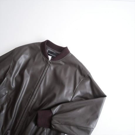 継続販売品 mizuiro ind シンセティックレザージップブルゾン 3-270061 2604-0132