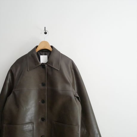 2025AW BEAUTY&YOUTH レザーライク カバーオール ジャケット 16251995408 2608-1101