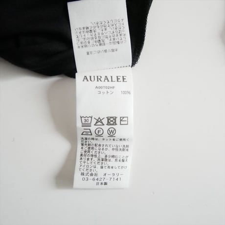 継続販売品 AURALEE / SUPER HIGH GAUGE SHEER RIB TURTLE NECK L/S TEE / A00T02HF 2602-0197