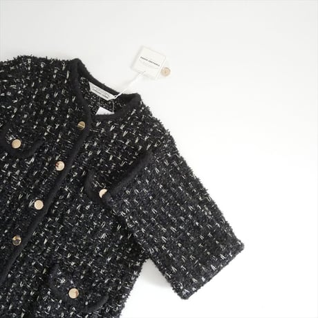 2025AW 未使用 TORRAZZO DONNA 【洗える】ツイードニットジャケット 6260-391 2605-0839