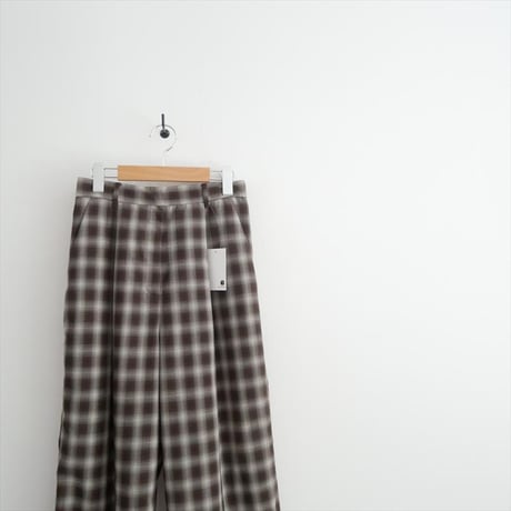 2025AW CREDONA SHEER CHECK TROUSER 1425420325-0 2609-0507