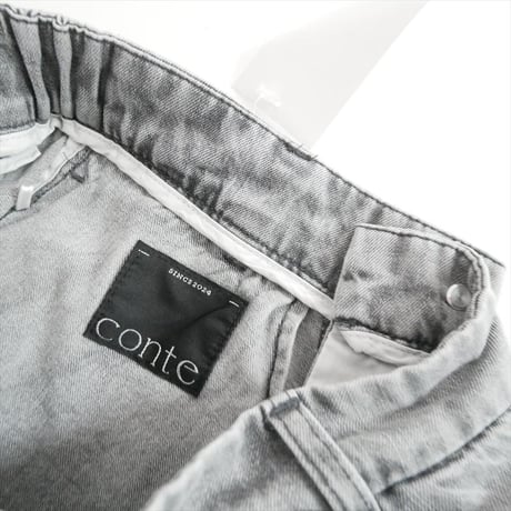 2026 人気完売サイズ conte タック デニムワイドパンツ 85141000032 2608-0020