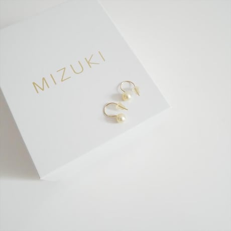 継続販売品 Ron Herman購入品 MIZUKI ペールゴールド アコヤパール ピアス 9912401094 2608-0370