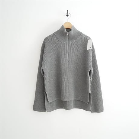 2025AW BATONER SOLID WOOL RIB HALF ZIPニット BN-25FL-035 2609-0295