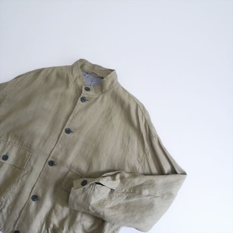 継続販売品 GALERIE VIE ダストリネン スタンドカラーブルゾン 23076107108 2608-1150