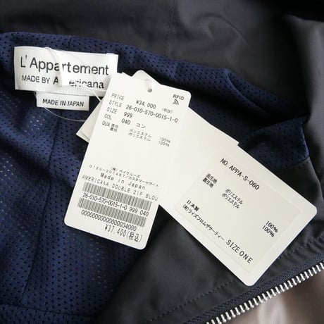 2026・人気完売品 未使用 L'Appartement別注 AMERICANA DOUBLE ZIP BLOUSON 26010570001510 2607-0626