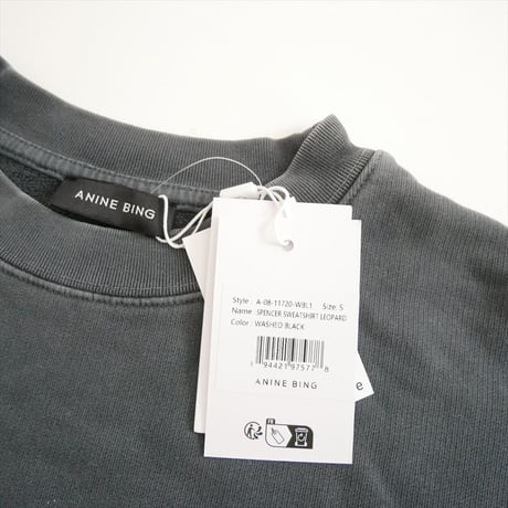 2025AW・人気完売品 未使用 AP STUDIO同型お取扱い ANINE BING SPENCER SWEAT A-08-11720-WBL1 2606-0954