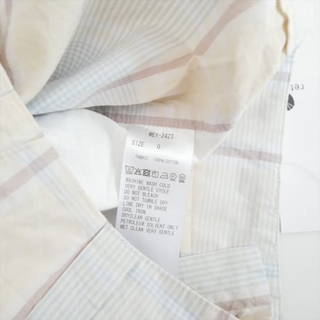 2026SS今季 MEYAME CHECK SIDE LINE WIDE PANTS MEY-2423 2607-2120