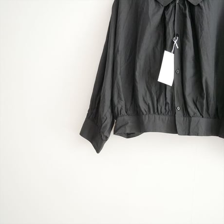 2025AW 未使用 TOUJOURS cotton*silk faille cloth collared bolero blouse MM43VS01 2606-0368