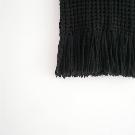HYKE / WAFFLE KNIT SWEATER TOP WITH FRINGE / 11373 2602-0943