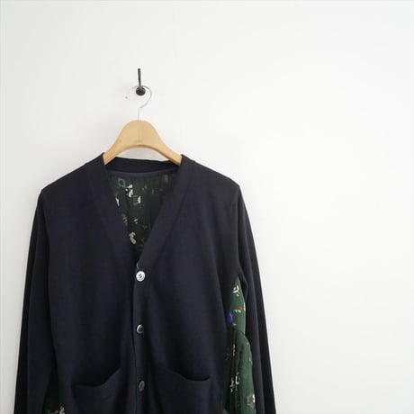 2026 未使用 sacai Floral Print x Cotton Knit Cardigan 26-08388 2607-1098