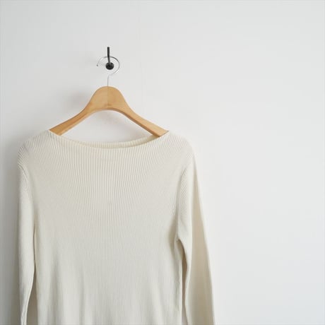 継続販売品 GALERIE VIE ギザコットンリブ ボートネックプルオーバー 23026102106 2608-1176