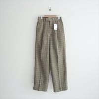 2026 AURALEE SILK LINEN NEP CHECK ONE-TUCK SLACKS A26SP04SN 2608-0494