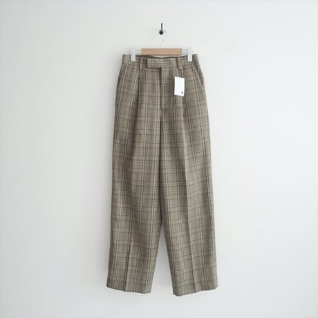 2026 未使用品 AURALEE SILK LINEN NEP CHECK ONE-TUCK SLACKS A26SP04SN 2608-0494