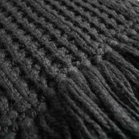 HYKE / WAFFLE KNIT SWEATER TOP WITH FRINGE / 11373 2602-0943