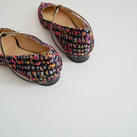 Drawer別注 JENNIFER CHAMANDI TWEED MULTI ツイードストラップシューズ 2608-2129