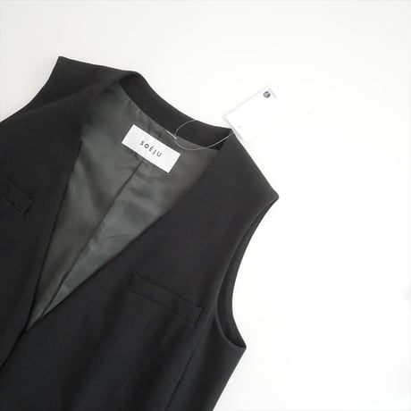 継続販売品 SOEJU ウールライクロングジレ S-00-JK-005 2608-1571