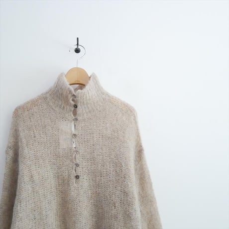 継続販売品・人気完売色 Plage ALPACA MIX BUTTON ニット 25080922854040 2609-0377
