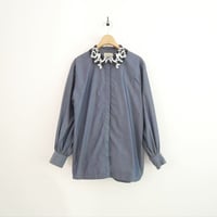 UNITED ARROWS レディ レースカラー 2WAYブラウス 15211991483 2604-1595