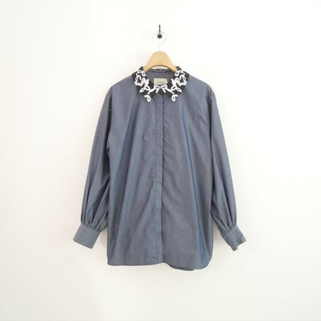UNITED ARROWS レディ レースカラー 2WAYブラウス 15211991483 2604-1595