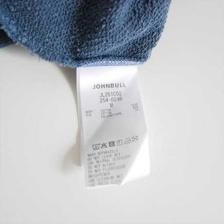 2026 JOHNBULL ピグメントスウェットZIPフーディー JL261C02 2607-1403