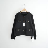 MARONENONFEE ゴールドボタンポケットカーディガン 2608-0532
