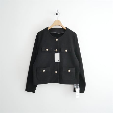 MARONENONFEE ゴールドボタンポケットカーディガン 2608-0532