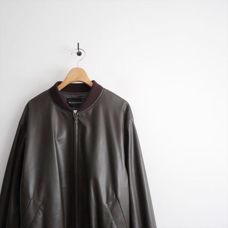 継続販売品 mizuiro ind シンセティックレザージップブルゾン 3-270061 2604-0132