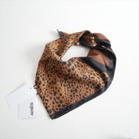 継続販売品 未使用 JOURNAL STANDARD L'ESSAGE購入品 AENEIS ECLIPSE ANIMAL Silk Scarf 68-EBANO スカーフ 2610-0910