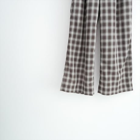2025AW CREDONA SHEER CHECK TROUSER 1425420325-0 2609-0507