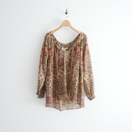 2026SS 未使用 L'Appartement購入品 BLUE BOHEME ELLA COTTON BLOUSE 26050570004610 2608-0847