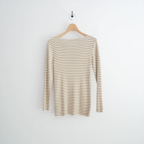 継続販売品 GALERIE VIE ギザコットンリブ ボートネックプルオーバー 23026102106 2608-1174