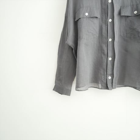 2026AW今季新作・人気完売品 GALERIE VIE コットンシルクオーガンジー オープンカラーシャツ 23016401011 2609-0275