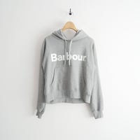 Barbour ロゴ クロップド スウェット フード パーカー 241LOLG002 2604-1037