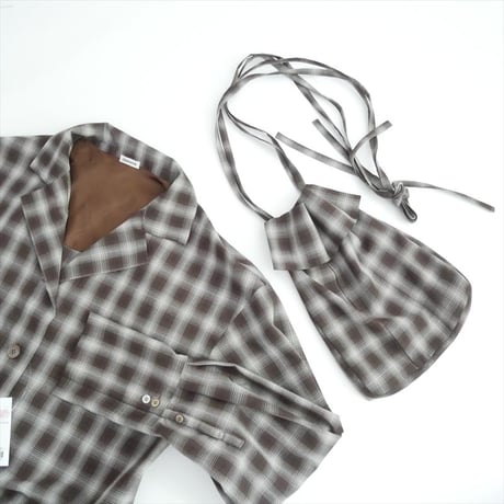 2025AW CREDONA SHEER CHECK SHIRT JACKET 1425410324-0 2609-0506