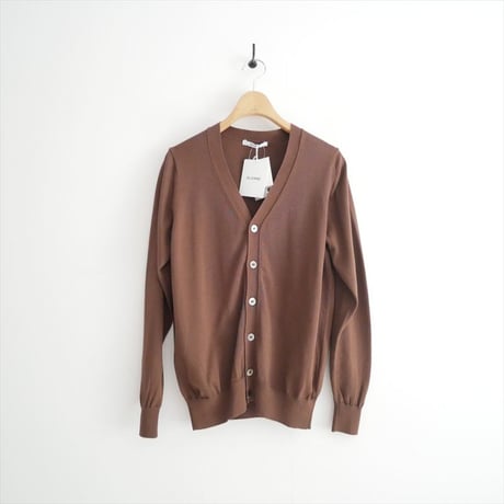 2026 未使用 SLOANE 14G天竺 コットン Vネックカーディガン SL10S-008 2607-1298